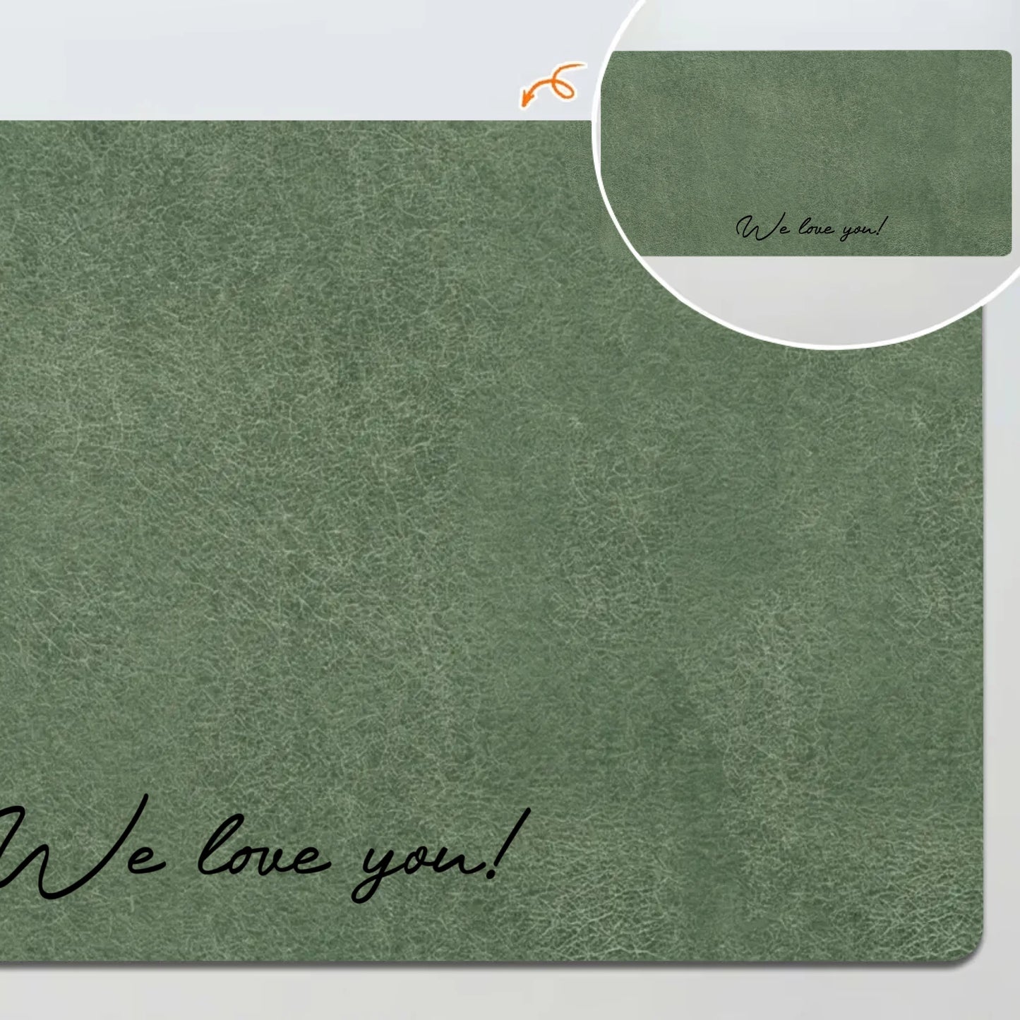 We Love You Custom Photo Sketch Line Art Father's Day Gift For Husband, Dad - Personalized Desk Mat