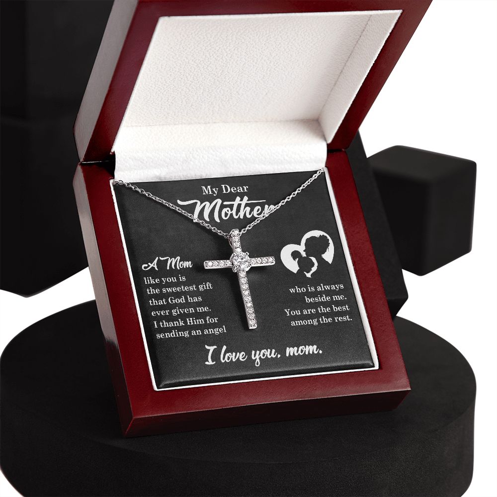 My Dear Mother - Sweetest Gift - CZ Cross