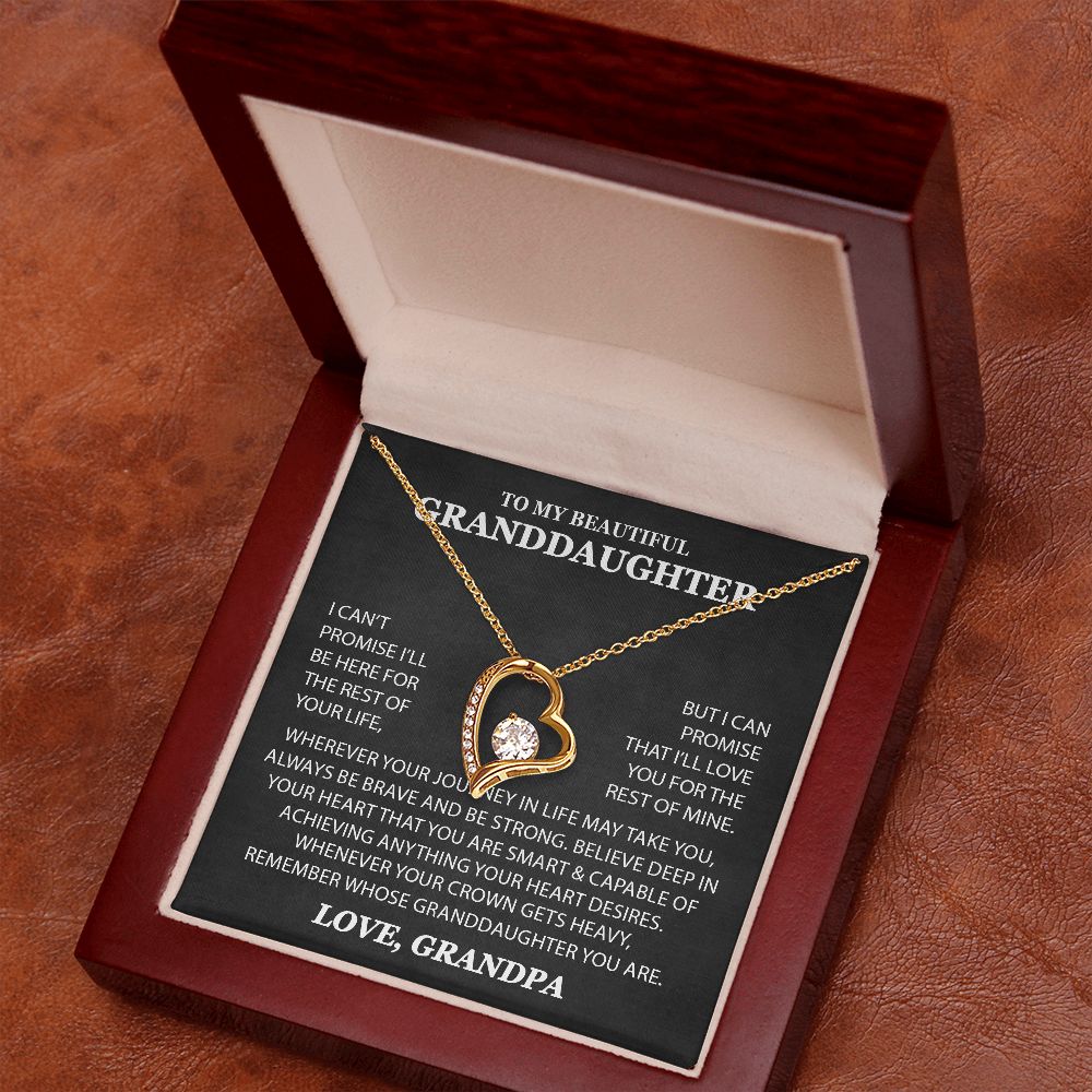To My Granddaughter Necklace - Journey In Life - Gift For Granddaughter From Grandpa