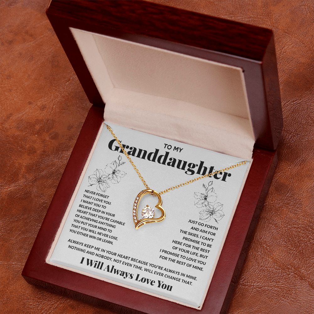 To My Granddaughter - Always In Mine - Forever Love Necklace