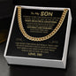 To My Son Gift From Dad - Most Beautiful Chapters - Cuban Link Chain Necklace Gift For Son