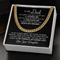 To My Dad - You Motivate Me - Cuban Link Chain