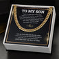 To My Son - Just Go Forth And Aim For The Skies - Cuban Link Chain