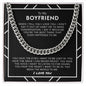 To My Boyfriend - The World To Me - Cuban Link Chain - Gift For Boyfriend