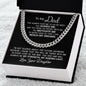 To My Dad - You Motivate Me - Cuban Link Chain