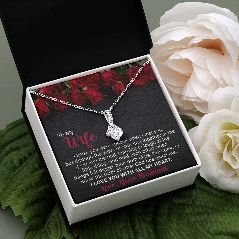 To My Wife - Standing Together - Alluring Beauty Necklace