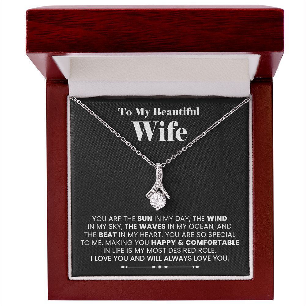 To My Wife The Sun The Wind Necklace - Perfect Gift for Wife - Sentimental Thoughtful Gift - Christmas Valentine's Day Jewelry