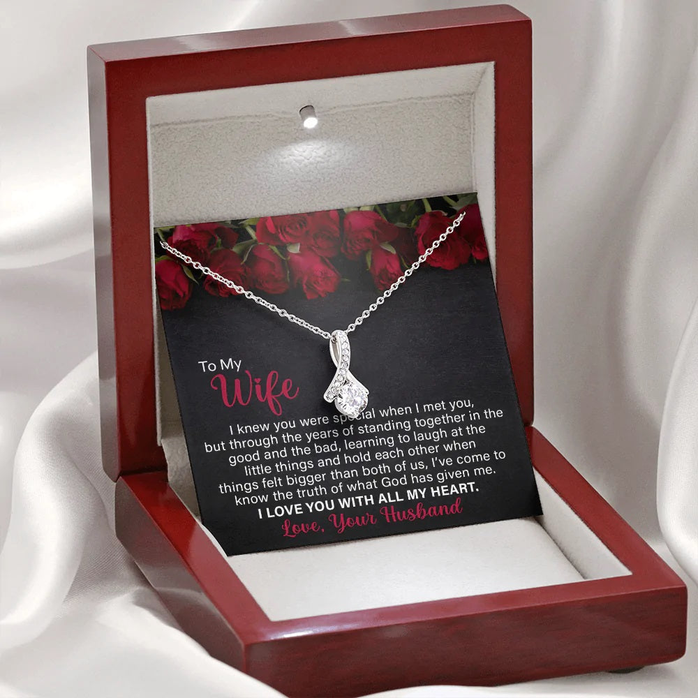 To My Wife - Standing Together - Alluring Beauty Necklace