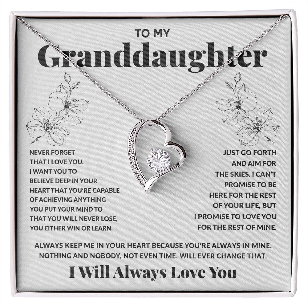 To My Granddaughter - Always In Mine - Forever Love Necklace