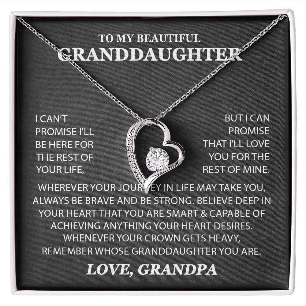 To My Granddaughter Necklace - Journey In Life - Gift For Granddaughter From Grandpa