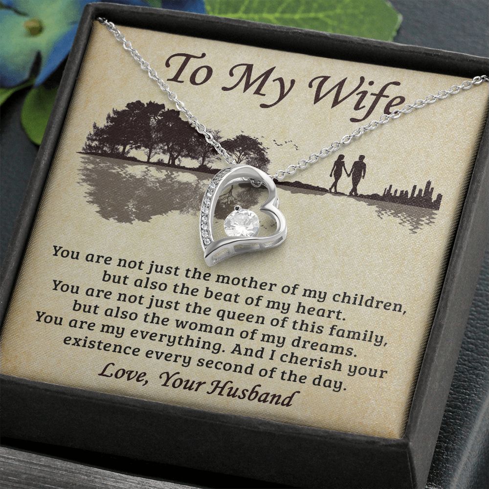 Wife The Beat Of My Heart - Forever Love Necklace - Gift For Wife From Husband