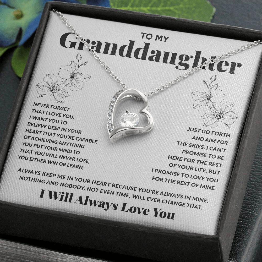 To My Granddaughter - Always In Mine - Forever Love Necklace