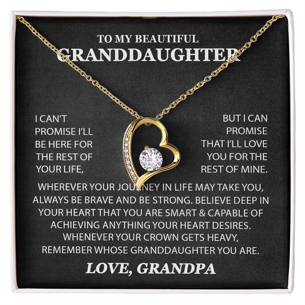 To My Granddaughter Necklace - Journey In Life - Gift For Granddaughter From Grandpa