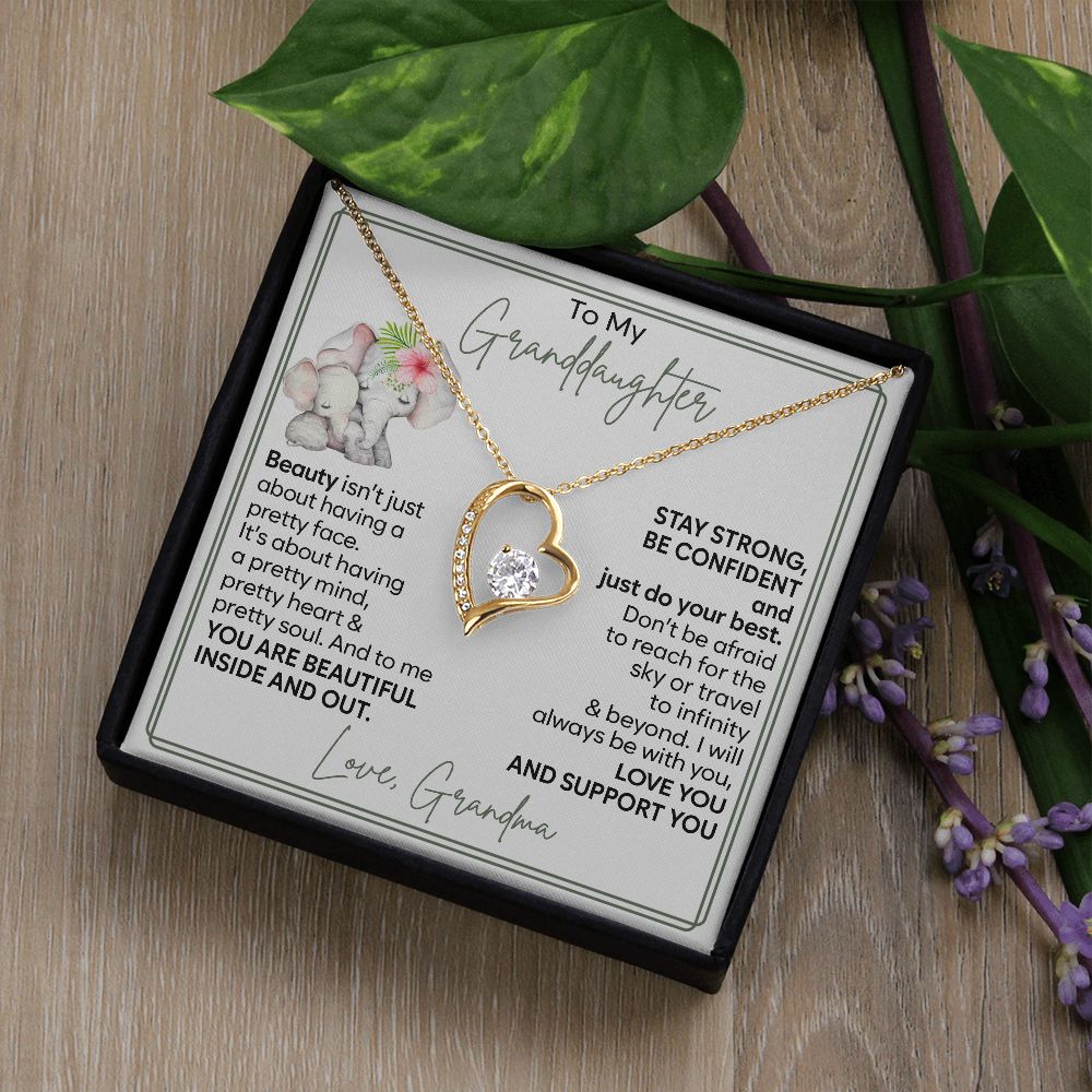To My Granddaughter - Stay Strong - Forever Love Necklace