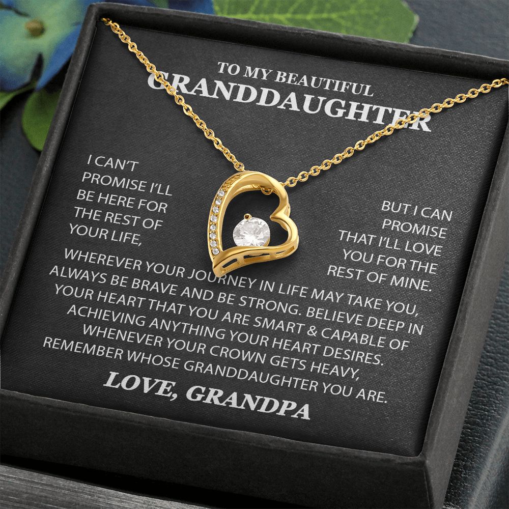 To My Granddaughter Necklace - Journey In Life - Gift For Granddaughter From Grandpa