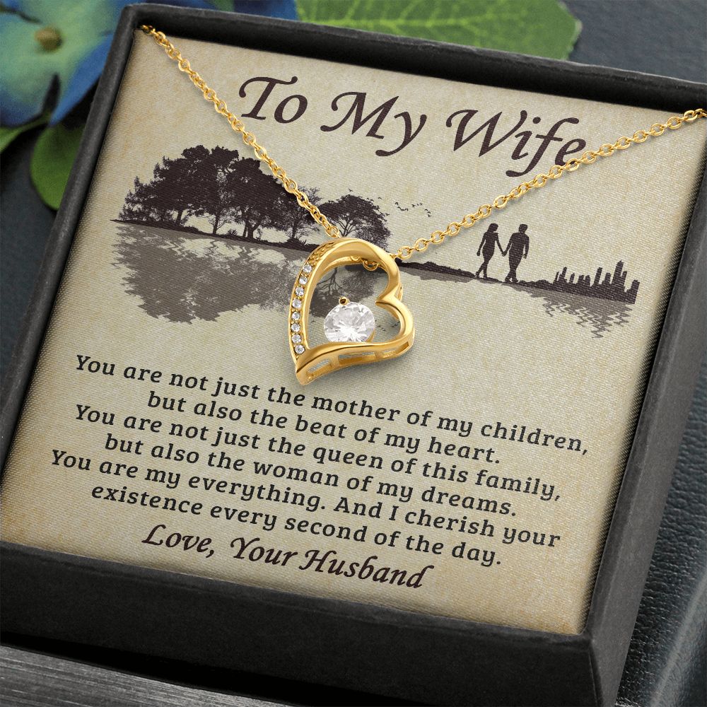 Wife The Beat Of My Heart - Forever Love Necklace - Gift For Wife From Husband