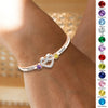 Together Forever - Personalized Couple Birthstone Bracelet