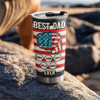 Strongest Dad - Personalized Custom 3D Inflated Effect Tumbler