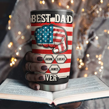 Strongest Dad - Personalized Custom 3D Inflated Effect Tumbler