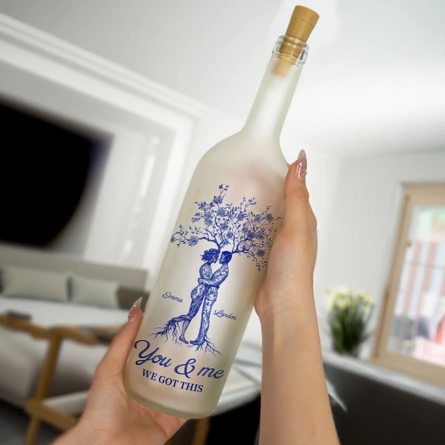 Anniversary-Gift-Toile-De-Jouy-Style-Personalized-Bottle-Lamp_5