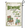 Plant Lady Lives Here - Personalized Custom Flag