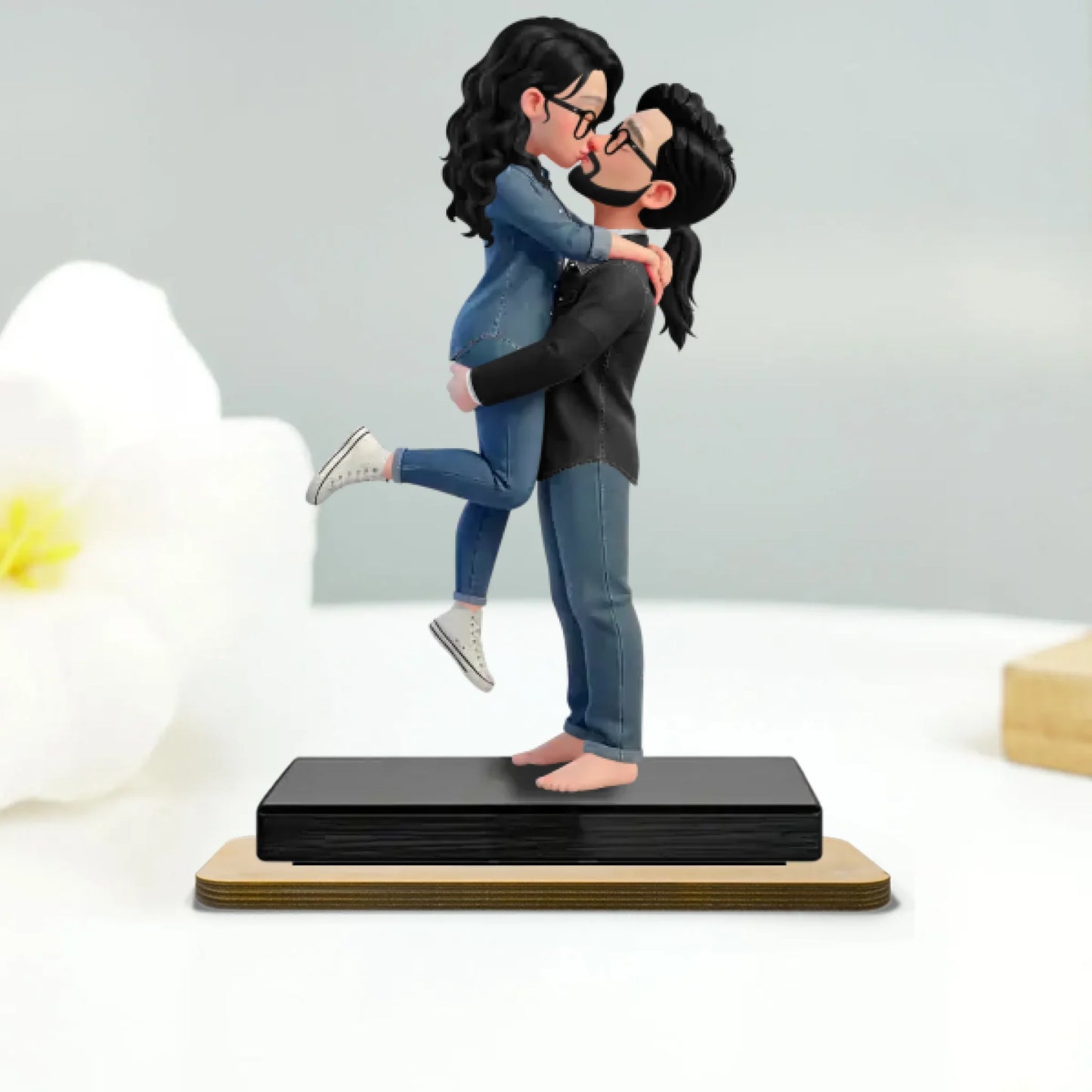 Hero Couple Forever Love - Personalized 2-Layered Wooden Plaque - Valentine's Day Gift For Couple, For Him, For Her, Nurse, Police, Firefighter, Army