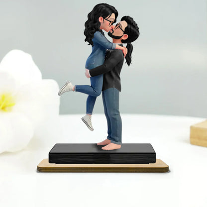 Hero Couple Forever Love - Personalized 2-Layered Wooden Plaque - Valentine's Day Gift For Couple, For Him, For Her, Nurse, Police, Firefighter, Army