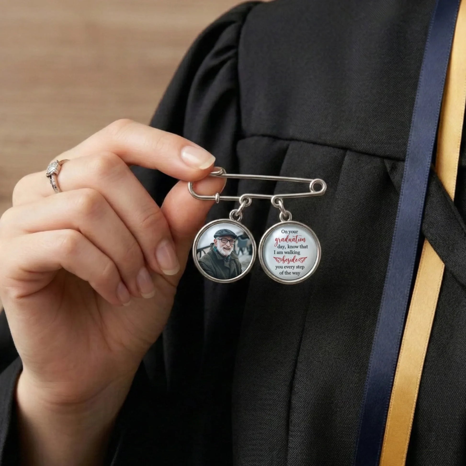Graduation_Walking_Beside_You_Every_Step_Personalized_Lapel_Pin_With_Photo_Charms_4