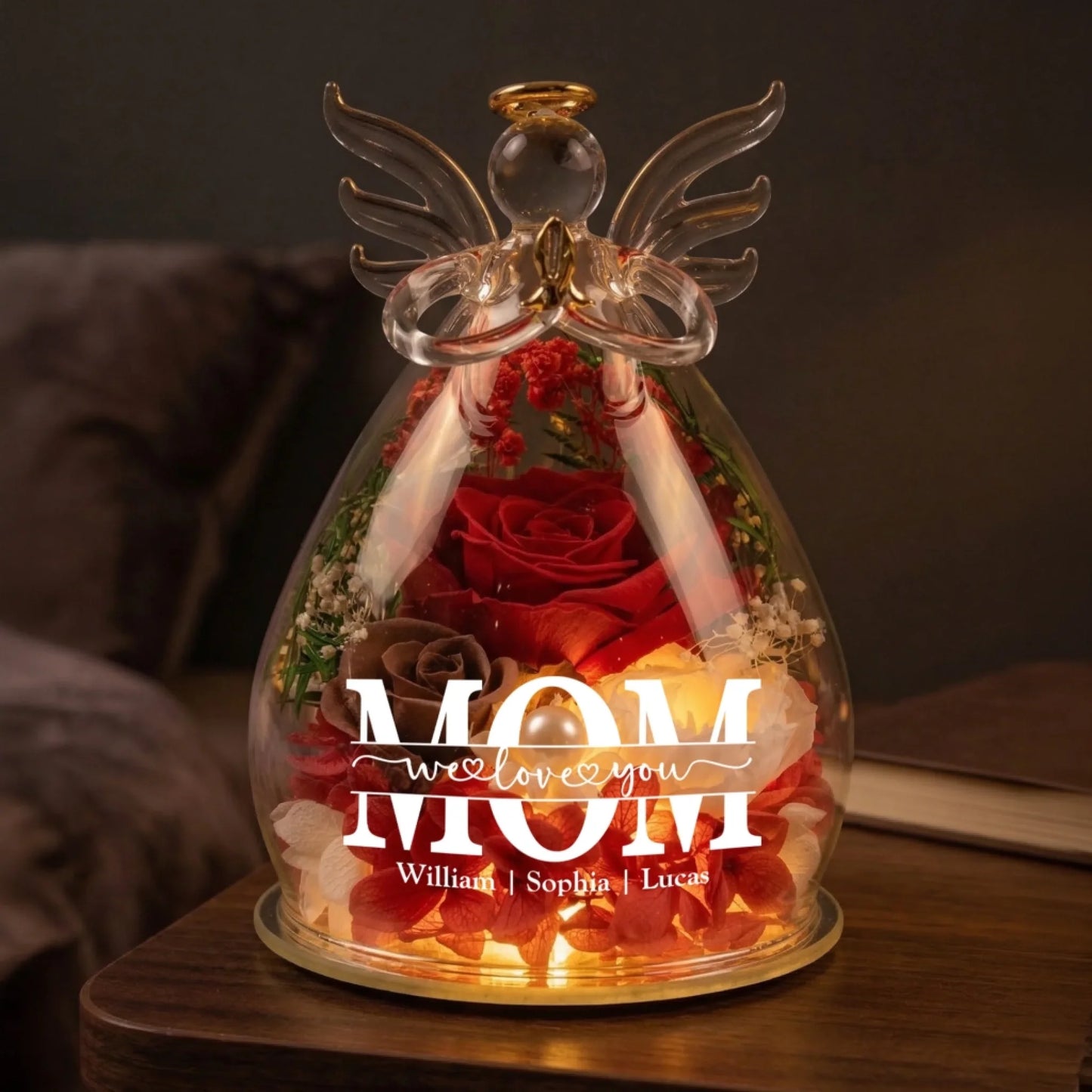 We-Love-You-Mom_-Personalized-Flower-In-Glass-Angel-Figurines_1.1