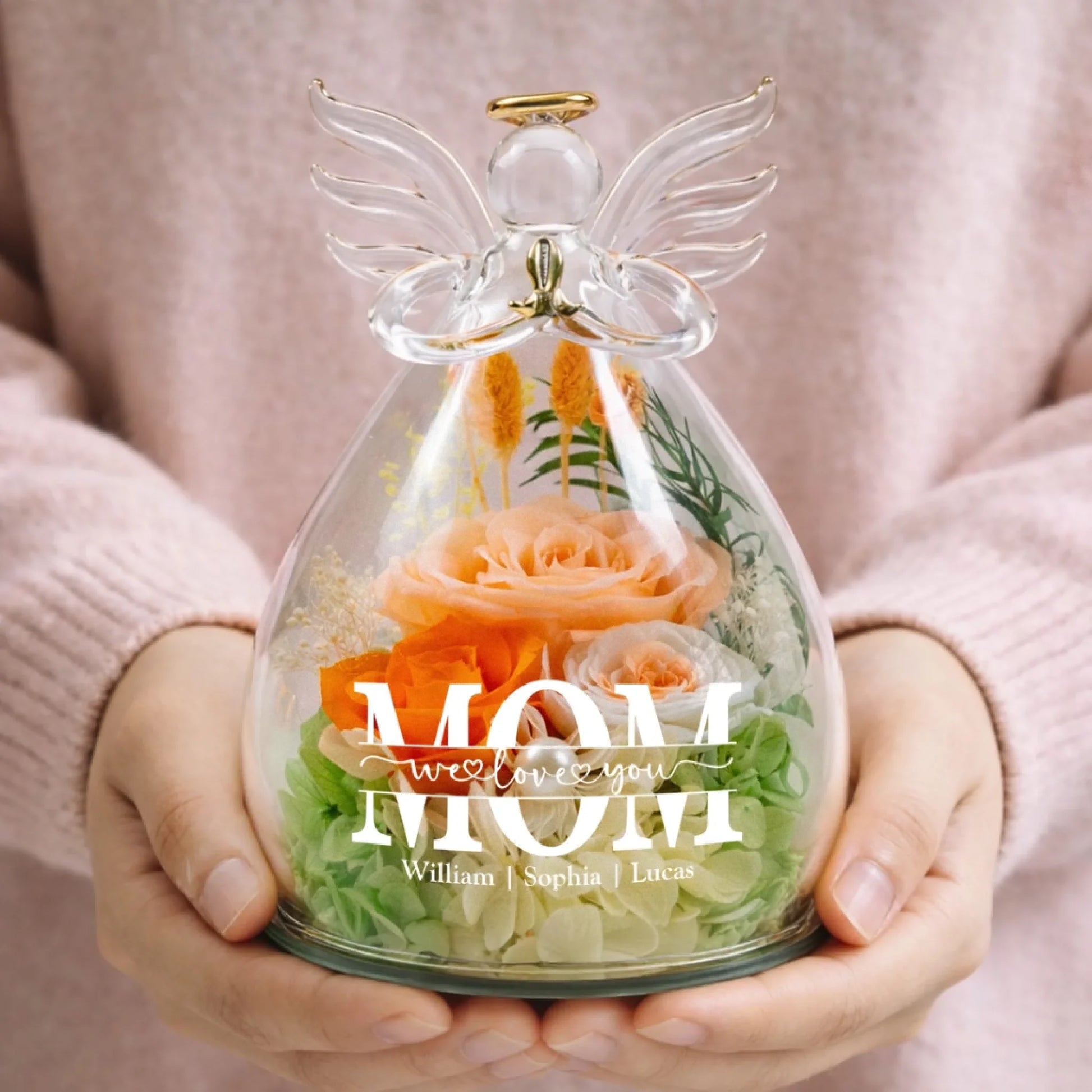 We-Love-You-Mom_-Personalized-Flower-In-Glass-Angel-Figurines_5