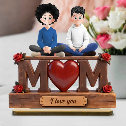 Mother's Day Gifts, Mom We Love You Mother's Day Gift For Her, Wife, Mom - Personalized Wooden Plaque