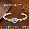 Together Forever - Personalized Couple Birthstone Bracelet