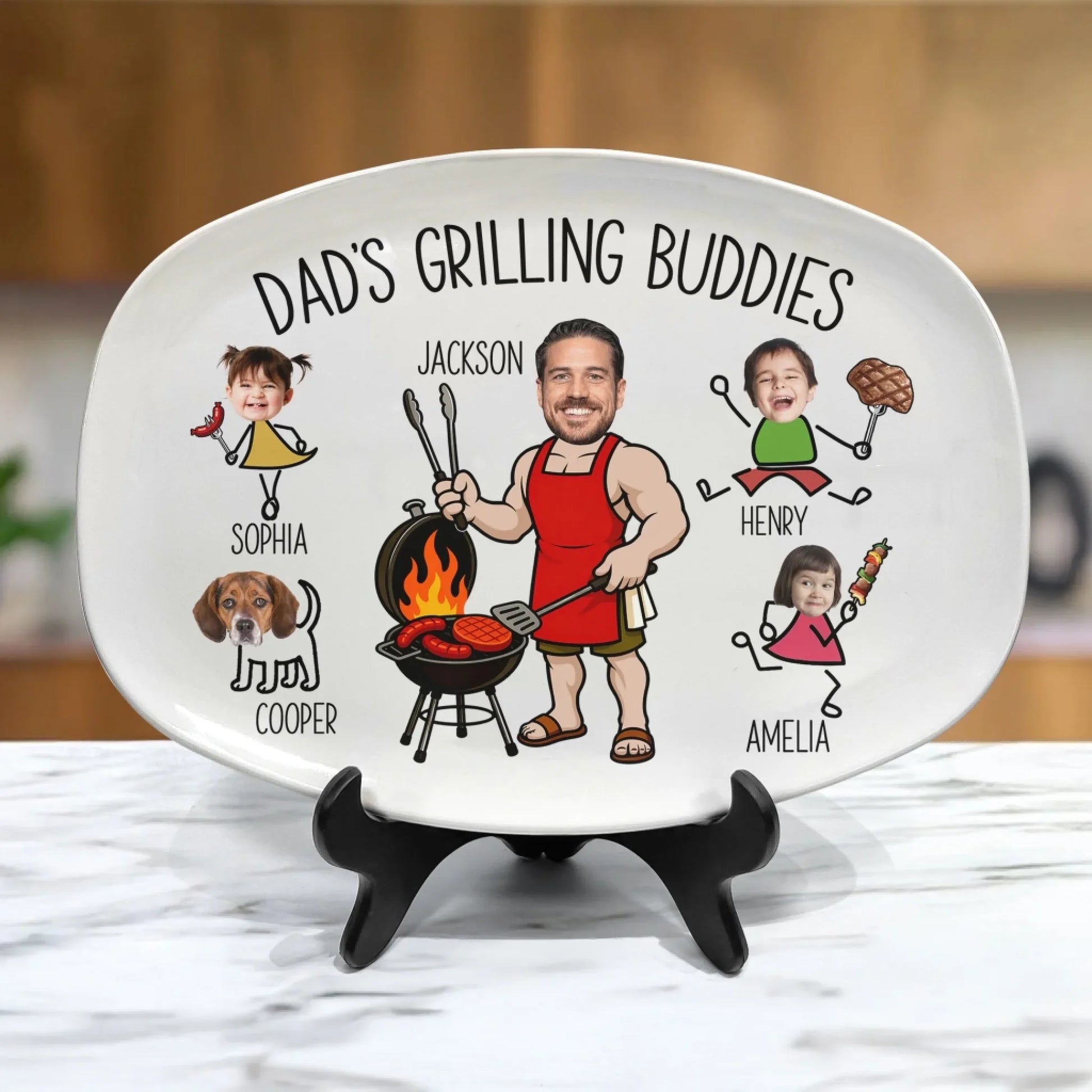 Dads_Grilling_Buddies_Fathers_Day_Gift_For_Daddy_Husband_Grandpa_Personalized_Platter_2