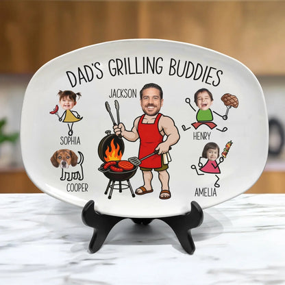 Dads_Grilling_Buddies_Fathers_Day_Gift_For_Daddy_Husband_Grandpa_Personalized_Platter_2