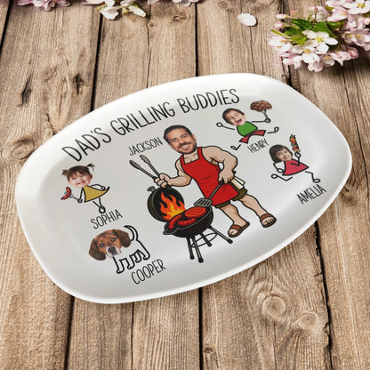 Dads_Grilling_Buddies_Fathers_Day_Gift_For_Daddy_Husband_Grandpa_Personalized_Platter_4