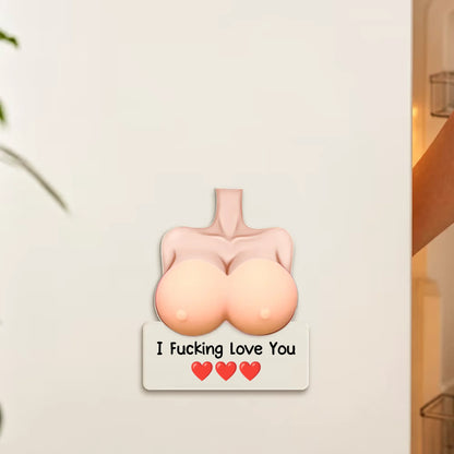 Naughty Gift For Him, Funny Anniversary Gift Upload Face - Personalized Fridge Magnet