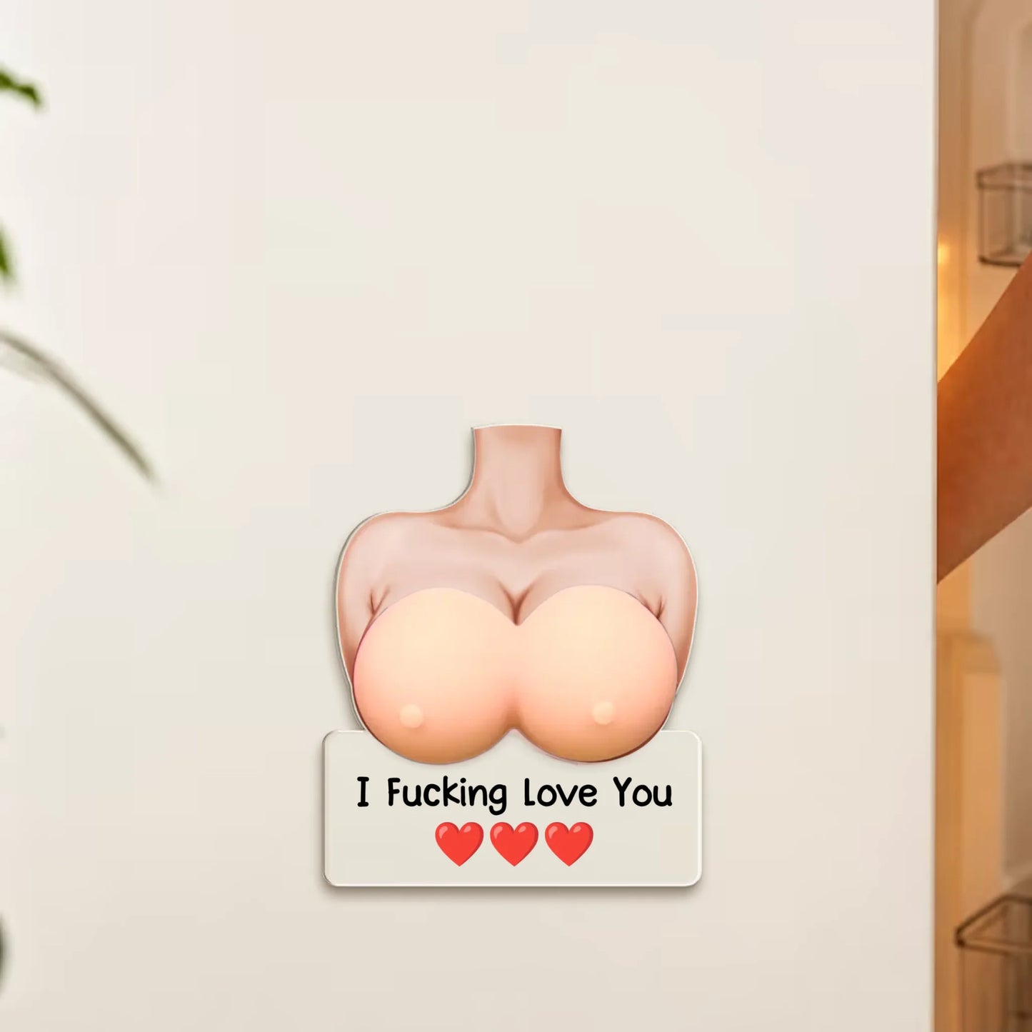 Naughty Gift For Him, Funny Anniversary Gift Upload Face - Personalized Fridge Magnet