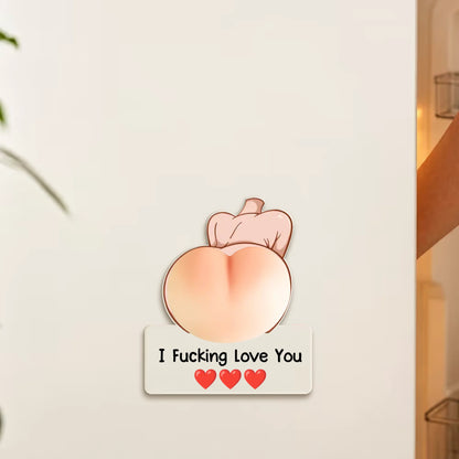 Naughty Gift For Him, Funny Anniversary Gift Upload Face - Personalized Fridge Magnet