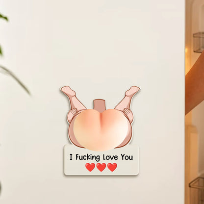 Naughty Gift For Him, Funny Anniversary Gift Upload Face - Personalized Fridge Magnet