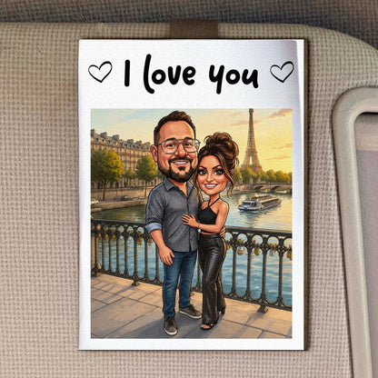 Drive_Safe_Handsome_Caricature_Your_Photo_Into_Art_For_Him_Her_Personalized_Car_Visor_Clip_2