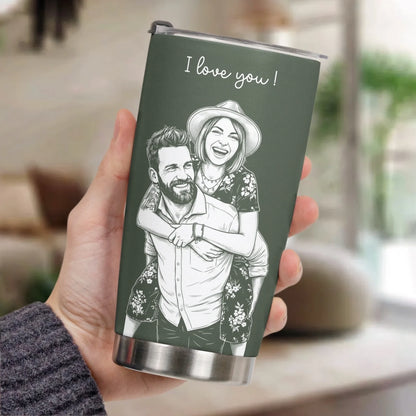 Custom_Couple_Photo_Sketch_Line_Art_Anniversary_Gift_For_Him_Her_Personalized_Tumbler_Cup_4