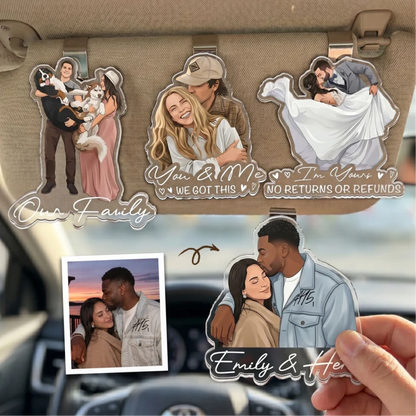 Custom_Faceless_Portrait_Car_Ornament_Anniversary_Gifts_For_Him_Her_Personalized_Car_Visor_Clip_1