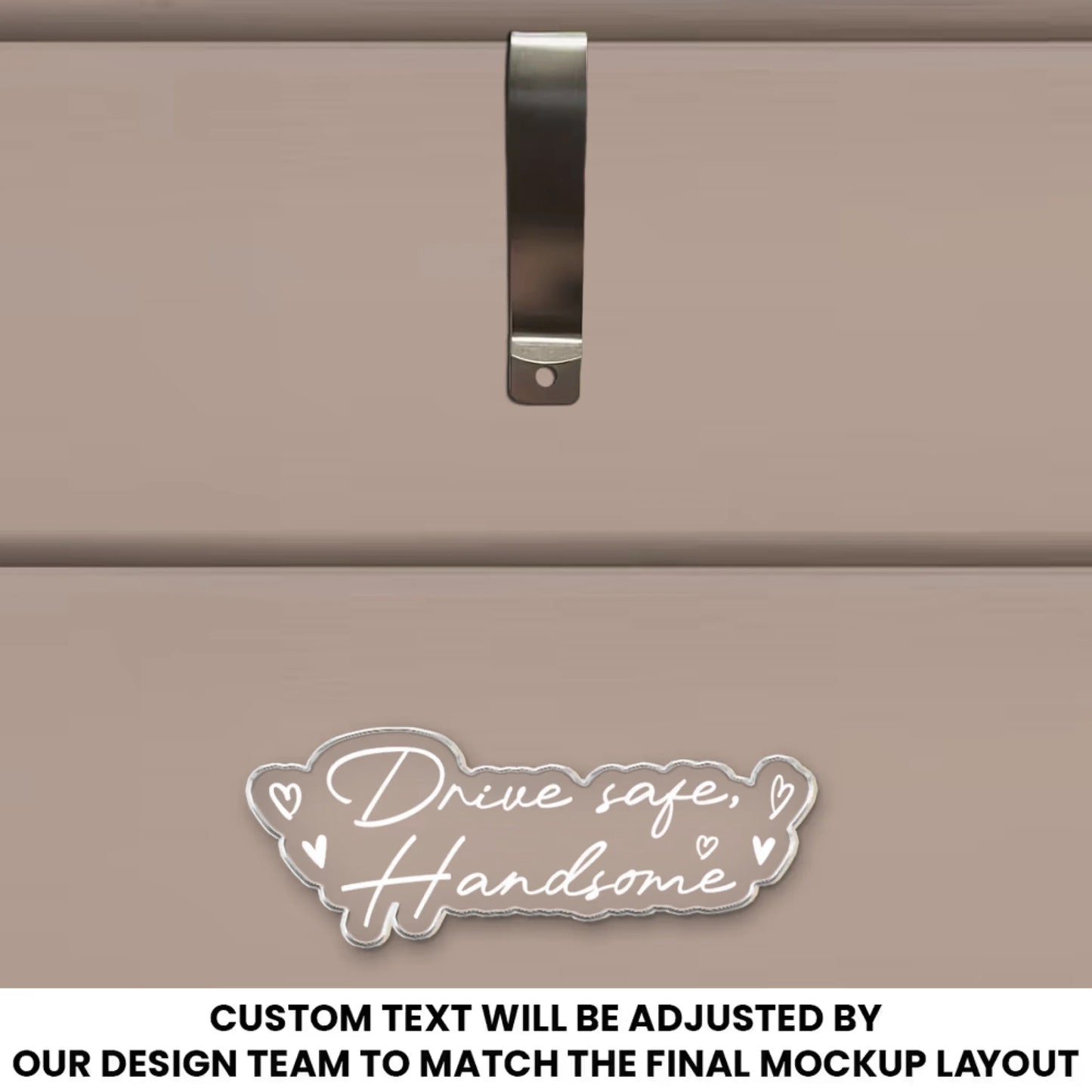 Custom Faceless Portrait Car Ornament, Anniversary Gifts For Him, Her - Personalized Rear View Mirror Accessory