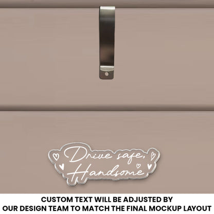 Custom Faceless Portrait Car Ornament, Anniversary Gifts For Him, Her - Personalized Rear View Mirror Accessory