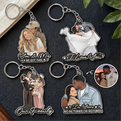 Custom_Faceless_Portrait_Car_Ornament_Anniversary_Gifts_For_Him_Her_Personalized_Keychain_1