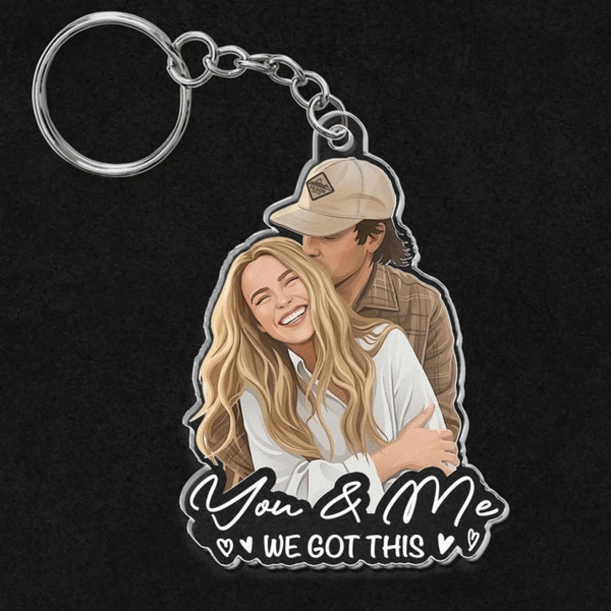 Custom_Faceless_Portrait_Car_Ornament_Anniversary_Gifts_For_Him_Her_Personalized_Keychain_2