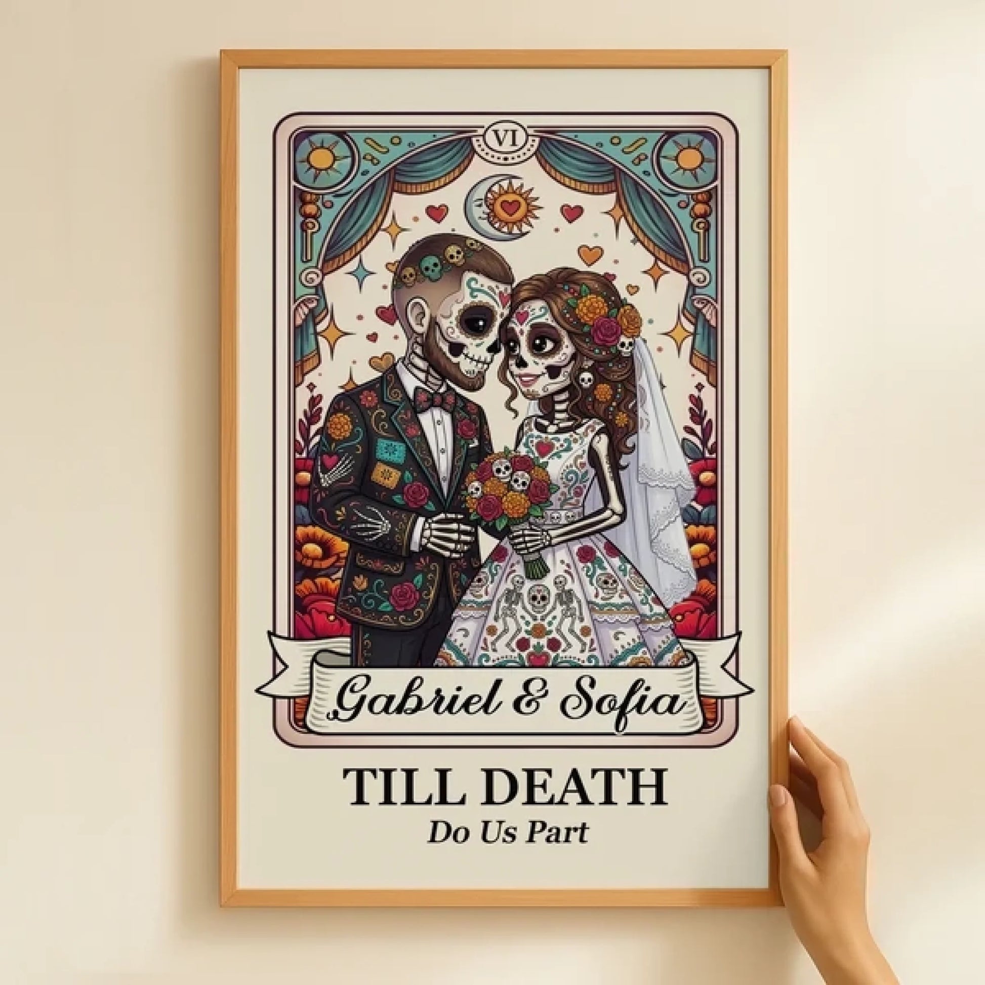 Custom_Couple_Portrait_Day_Of_The_Dead_Till_Death_Do_Us_Part_Personalized_Poster_4