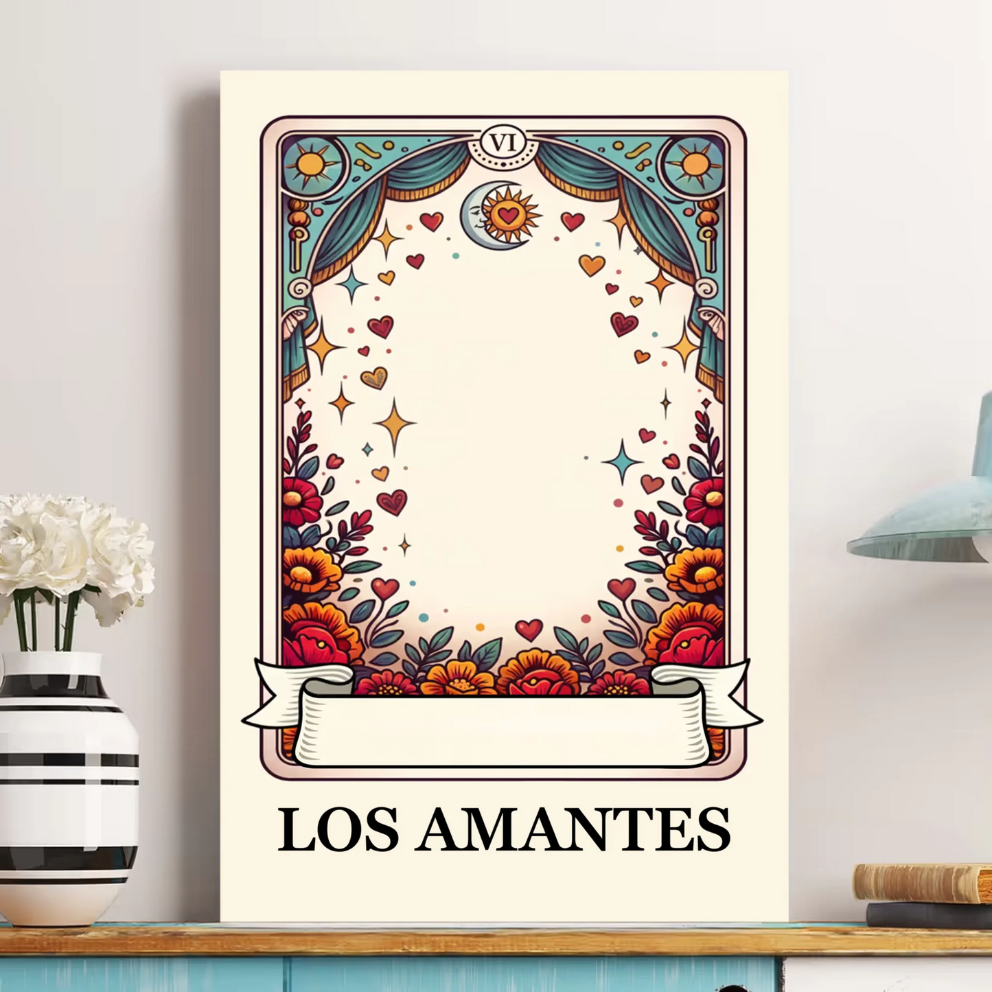 Custom Couple Portrait Day Of The Dead Till Death Do Us Part - Personalized Poster