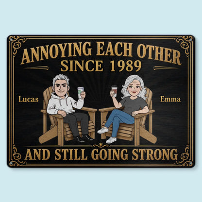 Personalized Home Decor Metal Sign - Gifts For Husband And Wife, Him And Her - Love Is The Greatest Adventure