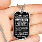 To My Son Gift From Dad - I Believe In You - Dog Tag Necklace